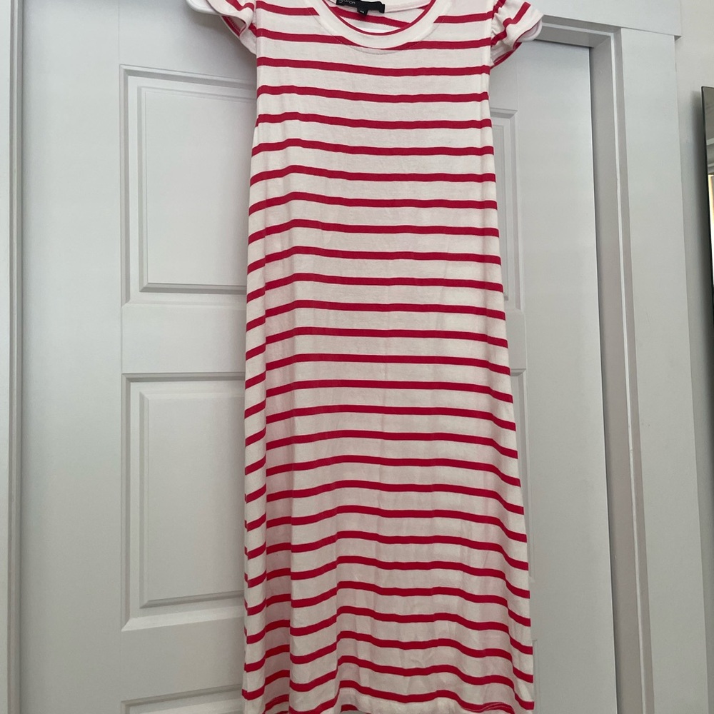 Gibsonlook red and white stripe dress